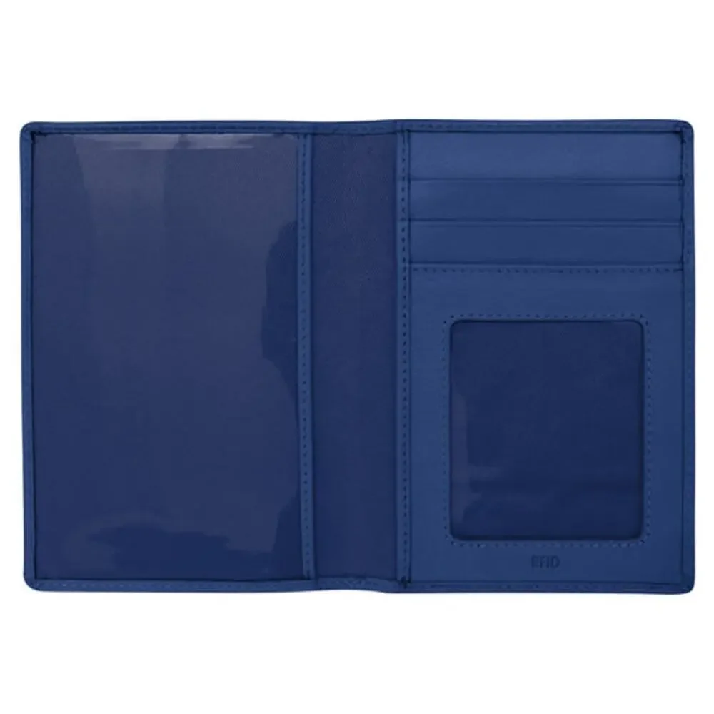 Leather RIFD Passport Wallet | Cobalt